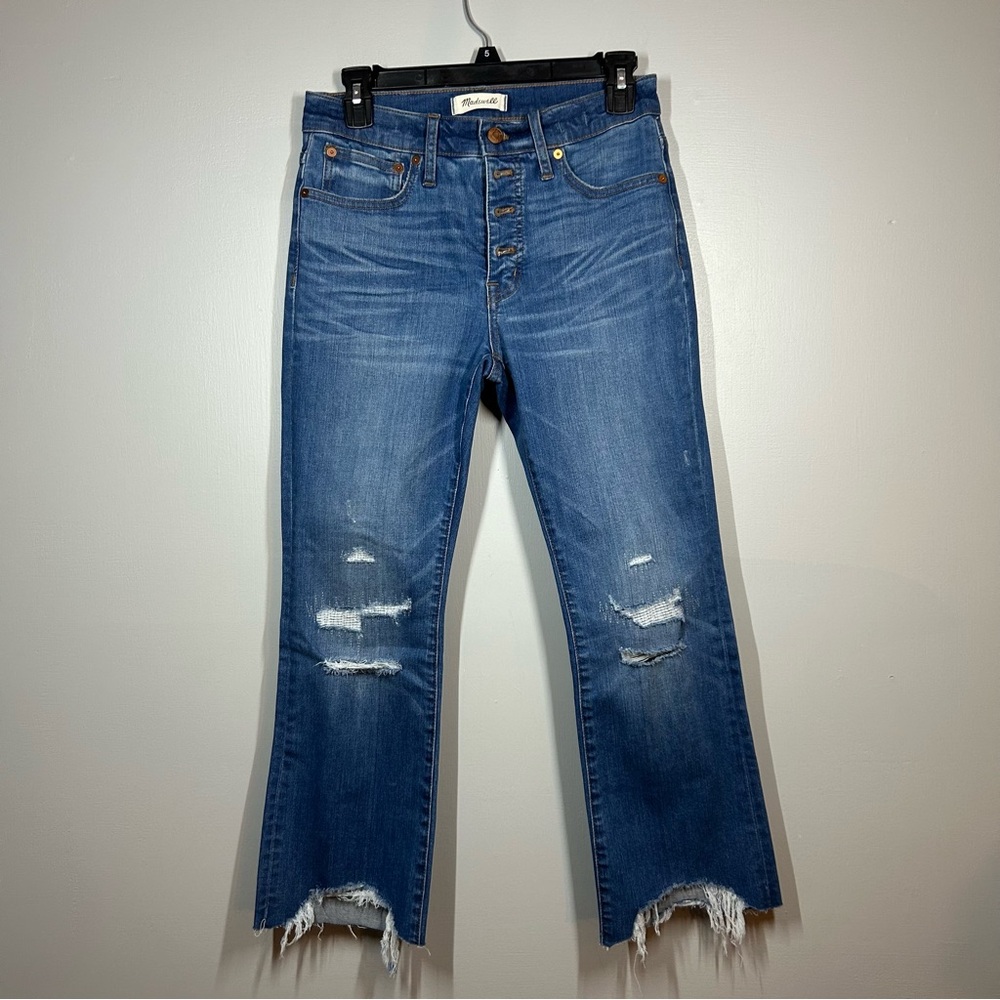 Madewell cali Demi boot distressed jeans size 27